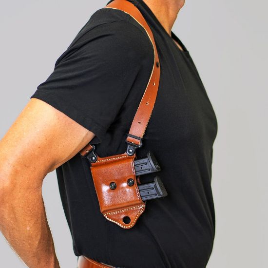 Picture of GALCO MIAMI CLASSIC II SHOULDER HOLSTER FOR GLOCK 17 19 26 27, TAN