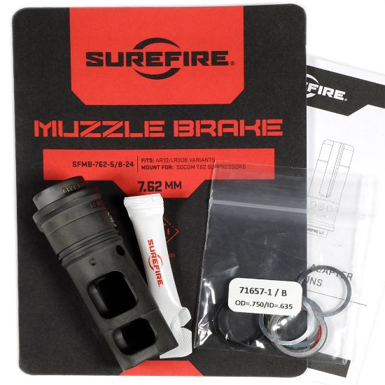 Picture of SUREFIRE SOCOM MUZZLE BRAKE FOR 7.62MM, THREAD 5/8X24