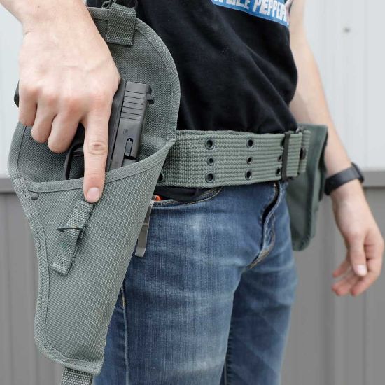 Picture of ITALIAN BELT W/ POUCH AND HOLSTER SET, TYPE 1, FOLIAGE GREEN