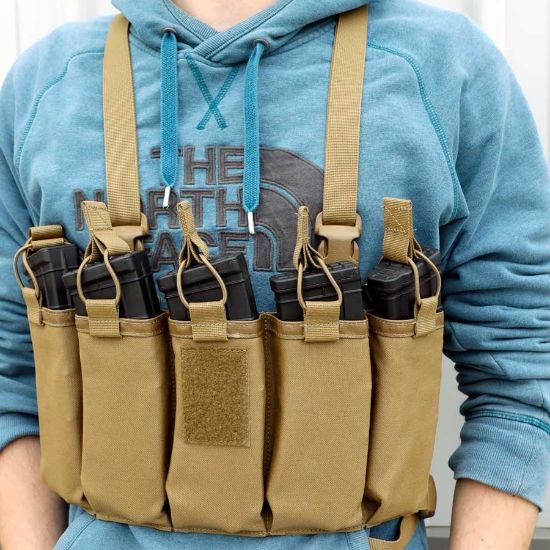 Picture of AK 5-CELL CHEST RIG, COYOTE BROWN, CRH CUSTOMS / CIRCLE 10 AK
