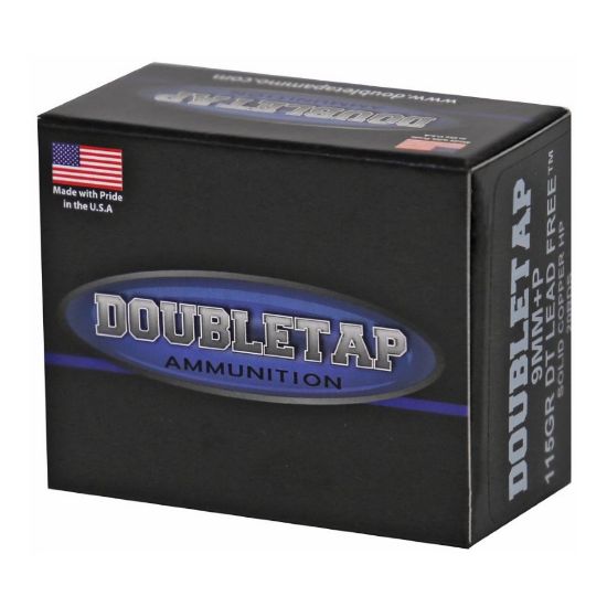 Picture of DOUBLETAP AMMUNITION LEAD FREE 9MM+P 115GR SOLID COPPER HOLLOW POINT, 20RD BOX