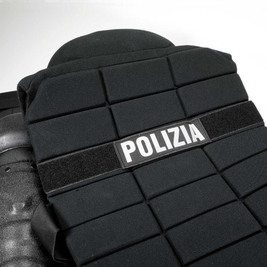 Picture of ITALIAN POLICE BLACK RIOT GEAR SET WITH BAG