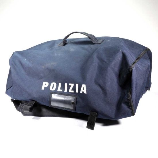 Picture of ITALIAN POLICE BLACK RIOT GEAR SET WITH BAG