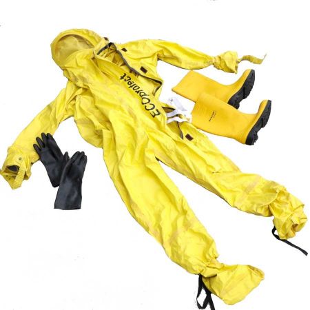 Picture of CZECH YELLOW 1-PC CHEMICAL SUIT WITH BOOTS, BAG AND GLOVES