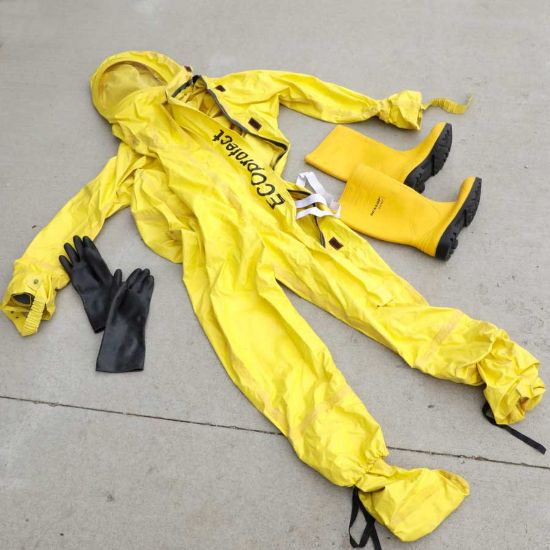 Picture of CZECH YELLOW 1-PC CHEMICAL SUIT WITH BOOTS, BAG AND GLOVES