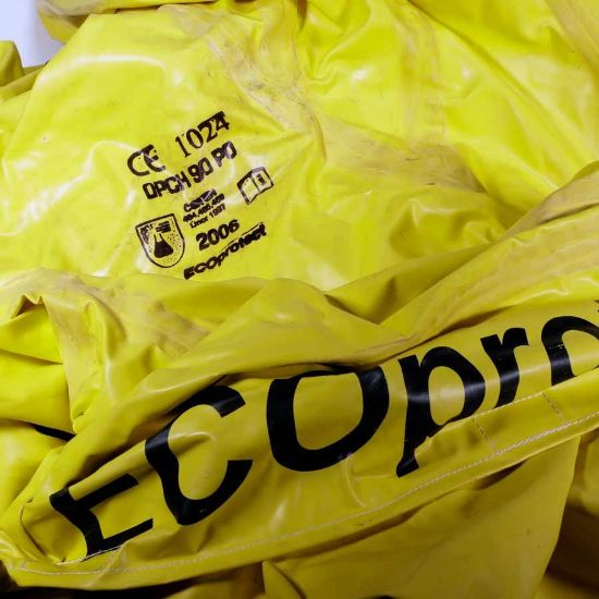 Picture of CZECH YELLOW 1-PC CHEMICAL SUIT WITH BOOTS, BAG AND GLOVES