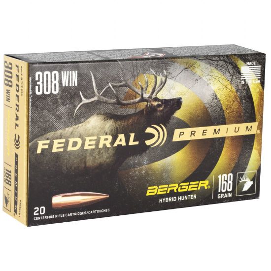Picture of FEDERAL BERGER HYBRID HUNTER .308 WIN 168GR, 20RD/BOX