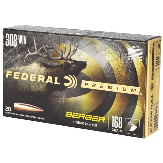 Picture of FEDERAL BERGER HYBRID HUNTER .308 WIN 168GR, 20RD/BOX