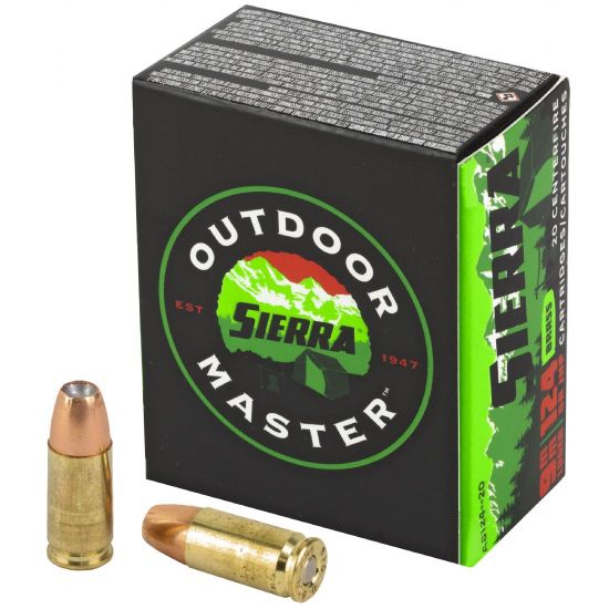 Picture of SIERRA BULLETS OUTDOOR MASTER 9MM 124GR JACKETED HOLLOW POINT, 20RD BOX