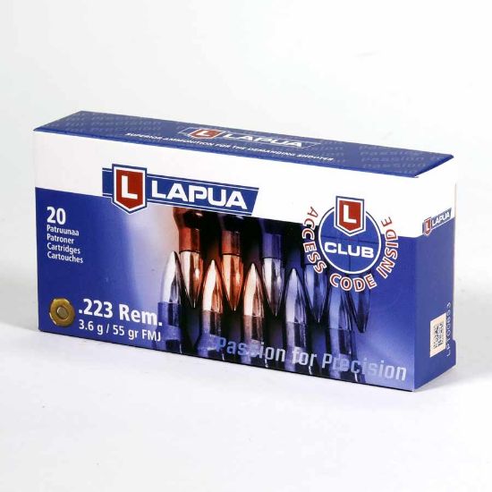 Picture of LAPUA 223 REM 3.6G 55GR AMMO FOR PREDATOR HUNTING & TACTICAL, 20RD/BOX