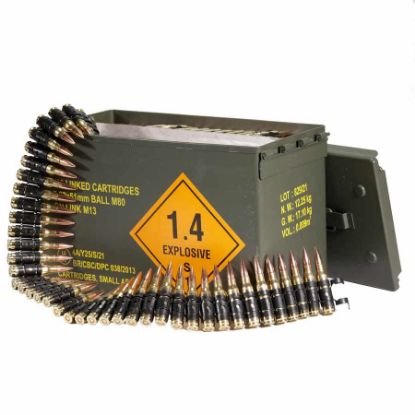 Picture of MAGTECH 7.62X51 M80 BALL FMJ, LINKED 500RD CAN