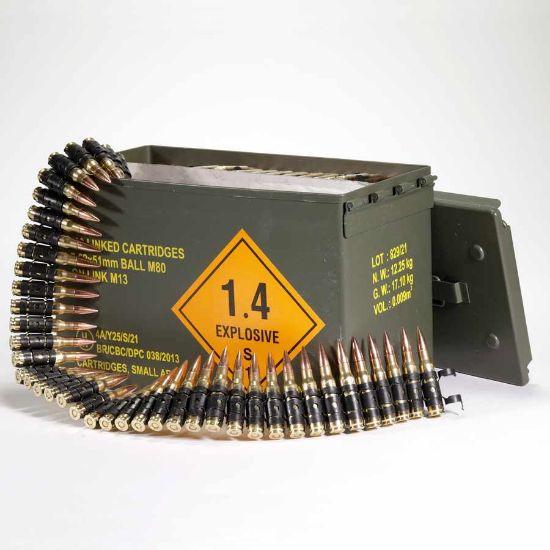 Picture of MAGTECH 7.62X51 M80 BALL FMJ, LINKED 500RD CAN