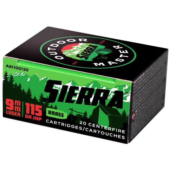 Picture of SIERRA BULLETS OUTDOOR MASTER 9MM 115GR JACKETED HOLLOW POINT, 20RD BOX