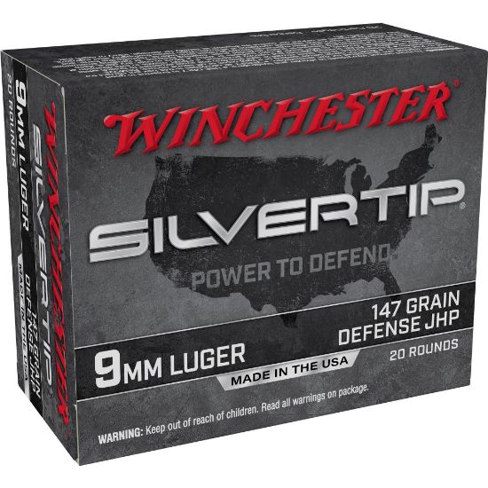 Winchester SilverTip 9mm 147gr Jacketed Hollow Point, Subsonic, Werewolves, 9x19mm, 020892227750, AMMO-W9MMST2, RTG Parts