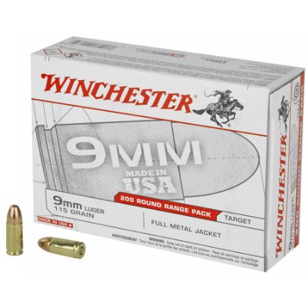 Picture of WINCHESTER USA 9MM 115GR FMJ 200RD BULK BOX