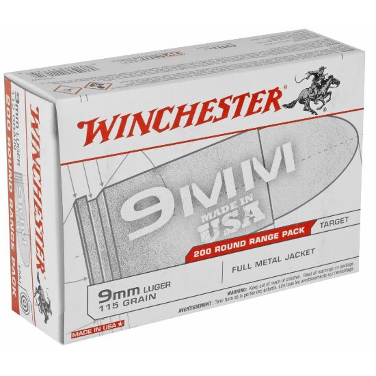 Picture of WINCHESTER USA 9MM 115GR FMJ 200RD BULK BOX