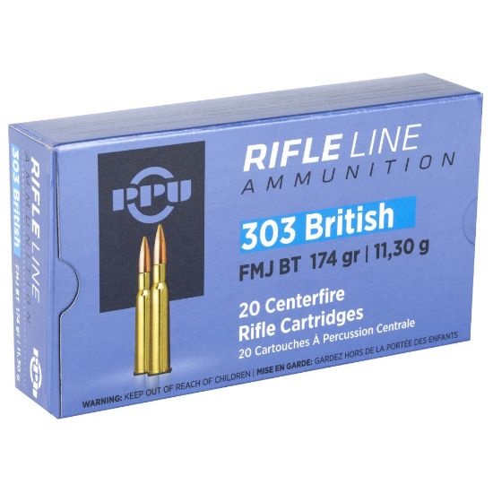 PRVI PARTIZAN .303 British 174GR Full Metal Jacket Boat Tail, 20RD BOX, 303Brit, 8605003812593, AMMO-PP303F, RTG Parts
