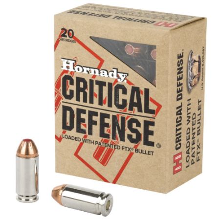 Picture of HORNADY CRITICAL DEFENSE .40SW 165GR FTX FLEXTIP, 20RD BOX
