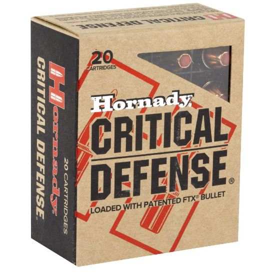 Picture of HORNADY CRITICAL DEFENSE .40SW 165GR FTX FLEXTIP, 20RD BOX