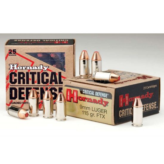 Picture of HORNADY CRITICAL DEFENSE 9MM 115GR FTX FLEXTIP, 25RD BOX