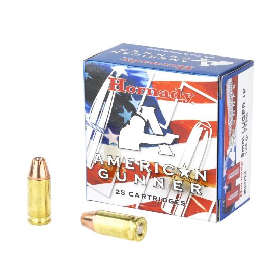 Picture of HORNADY AMERICAN GUNNER 9MM +P 124GR XTP JHP, 25RD BOX