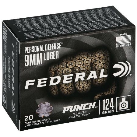 Picture of FEDERAL PERSONAL DEFENSE PUNCH 9MM 124GR JHP, 20RD BOX