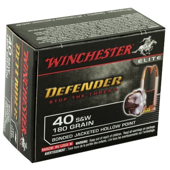 Picture of WINCHESTER DEFENDER .40SW 180GR JHP, 20RD/BOX