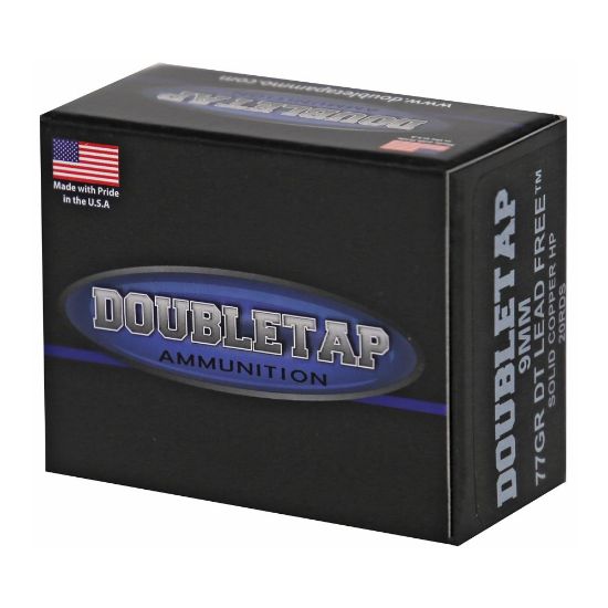 Picture of DOUBLETAP AMMUNITION LEAD FREE 9MM 77GR SCHP, 1600FPS, 20RD BOX