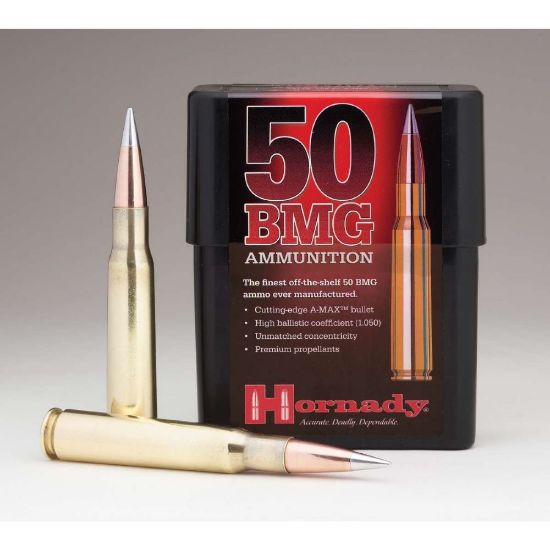 Picture of HORNADY MATCH .50 BMG 750GR A-MAX, 10RD/BOX