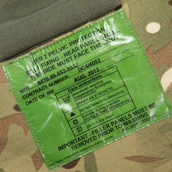 British Kevlar Groin Protector, Protect your nuts, Body Armor Jock Strap, Junk Protector, MTP Camo, NSN:8470-99-553-5530, ALT-JUNK-PROTECTOR, BIN-31, RTG Parts