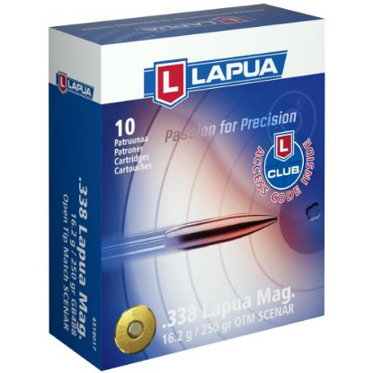 Picture of LAPUA SCENAR .338 LAPUA 250GR OPEN TIP MATCH, 10RD/BOX