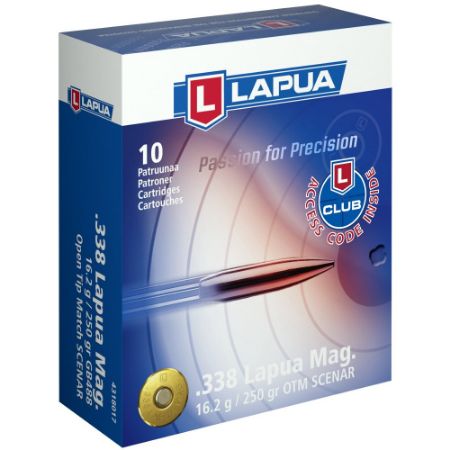 Picture of LAPUA SCENAR .338 LAPUA 250GR OPEN TIP MATCH, 10RD/BOX