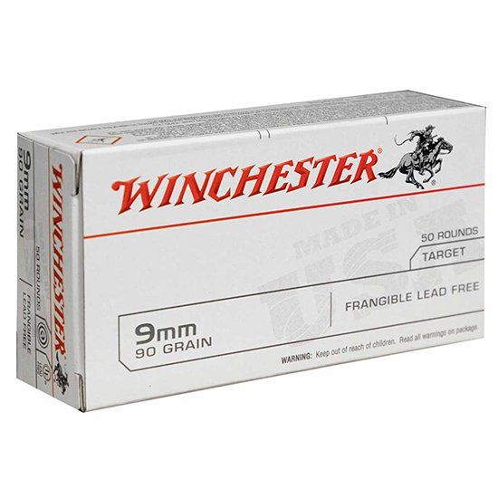 Picture of WINCHESTER USA 9MM FRANGIBLE 90GR CESARONI LF, 50RD/BOX