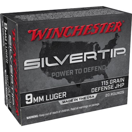 Winchester SilverTip 9mm 115gr Jacketed Hollow Point, Subsonic, Werewolves, 9x19mm, 020892227736, AMMO-W9MMST, 9mmammoseek, RTG Parts