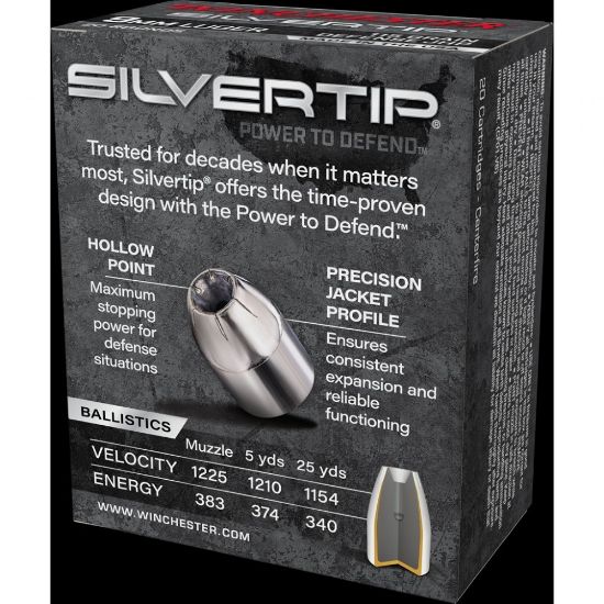 Winchester SilverTip 9mm 115gr Jacketed Hollow Point, Subsonic, Werewolves, 9x19mm, 020892227736, AMMO-W9MMST, 9mmammoseek, RTG Parts