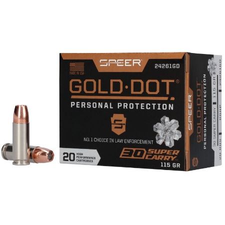 Picture of SPEER GOLD DOT .30 SUPER CARRY 115GR JACKETED HOLLOW POINT, 20RD BOX