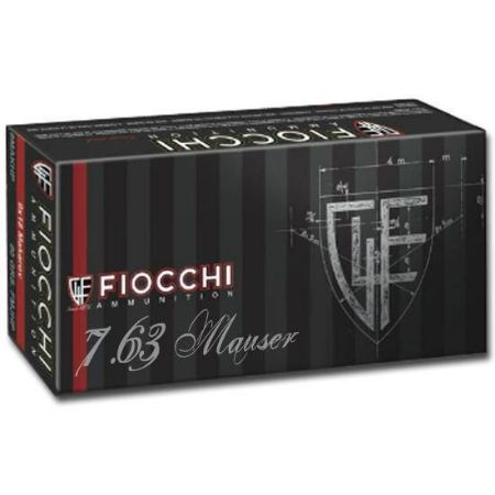 Picture of FIOCCHI 7.63MM MAUSER 88GR MC, 50RD BOX