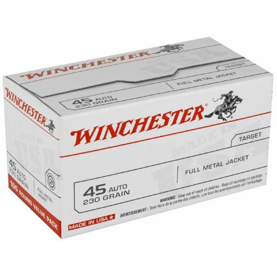 Picture of WINCHESTER .45ACP 230GR FMJ, 100RD BOX
