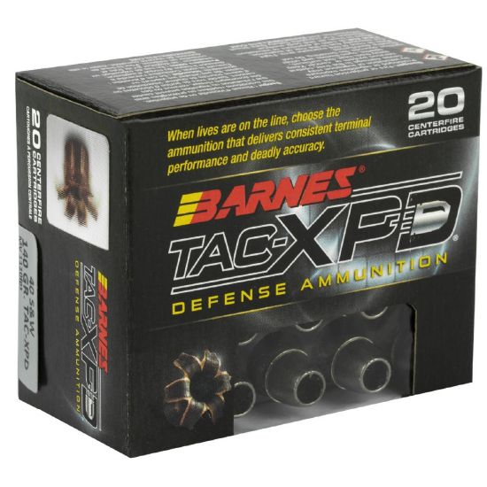 Picture of BARNES 40SW 140GR TAC-XPD HOLLOW POINT, LEAD FREE, 20RD BOX