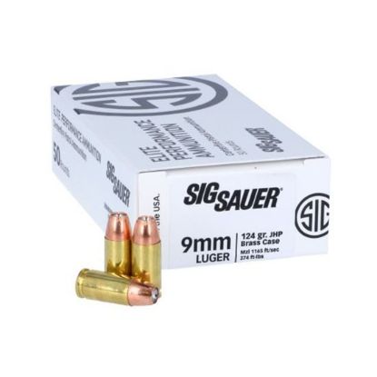 Picture of SIG 9MM 124GR V-CROWN JHP, 50RD BOX