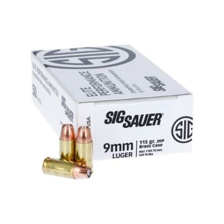 Picture of SIG 9MM 115GR V-CROWN JHP, 50RD BOX