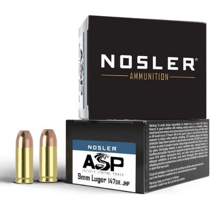 Picture of NOSLER ASP 9MM 147GR JHP, 20RD BOX