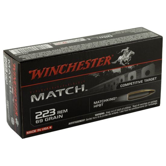 Picture of WINCHESTER .223REM 69GR MATCH KING HPBT, 20RD/BOX