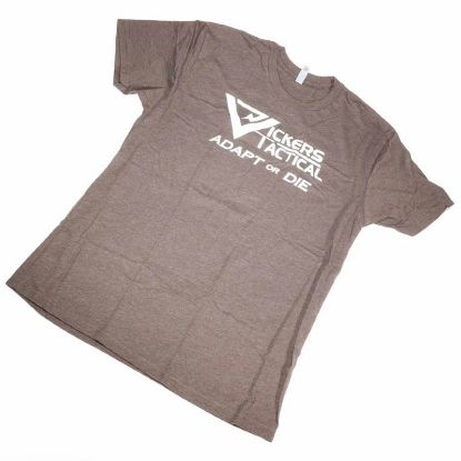 Picture of VICKERS TACTICAL ADAPT OR DIE T-SHIRT, BROWN, EXTRA-LARGE
