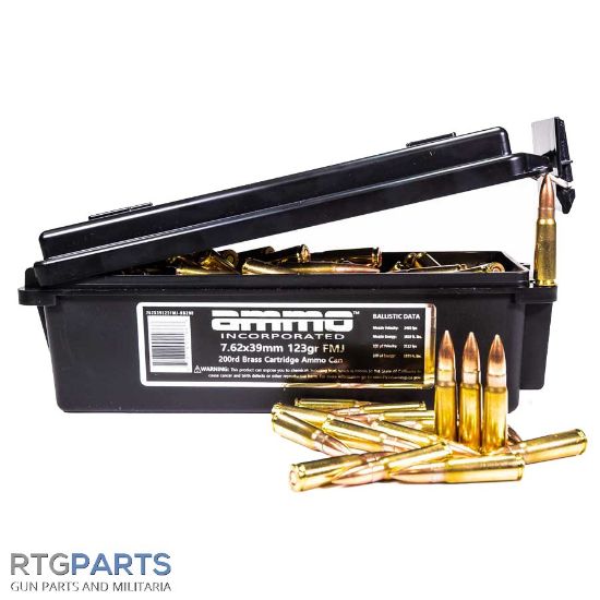Picture of AMMO INC 7.62X39 BRASS CASED 123GR FMJ, 200RD BOX