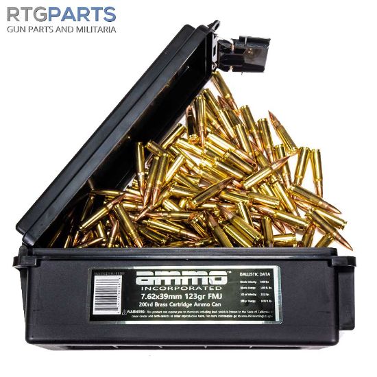 Picture of AMMO INC 7.62X39 BRASS CASED 123GR FMJ, 200RD BOX