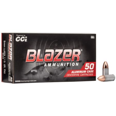 Picture of BLAZER 9MM 115GR FMJ, 50RD BOX