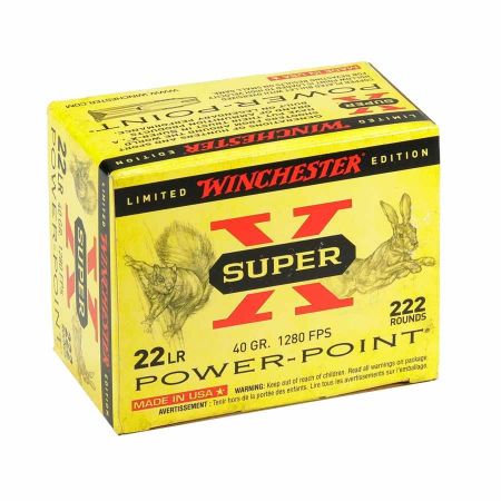 Picture of WINCHESTER SUPER-X POWER-POINT  .22LR 40GR COPPER PLATED HOLLOW POINT, 222RD/BOX