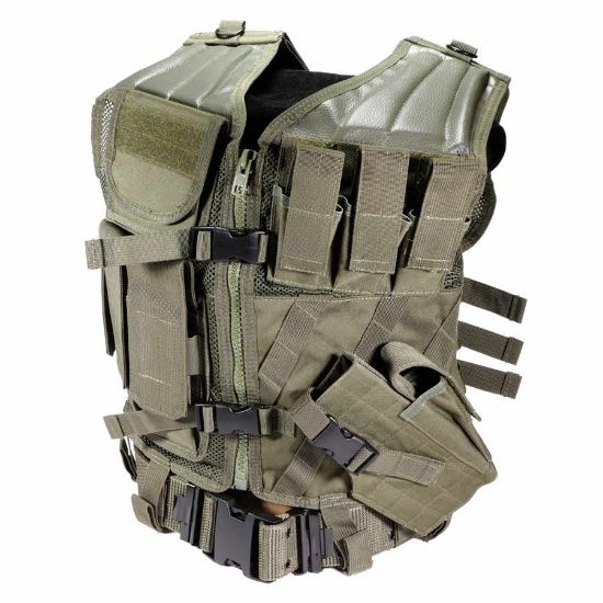 Picture of MIL-TEC USMC STYLE COMBAT VEST W/ BELT NEW, FLECTARN CAMO