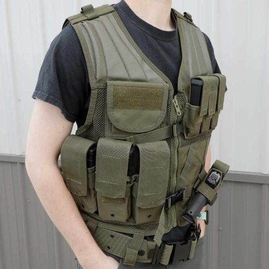Picture of MIL-TEC USMC STYLE COMBAT VEST W/ BELT NEW, FLECTARN CAMO